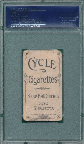 1909-1911 T206 McCormick, Cycle Cigarettes PSA 1 *Low Pop*