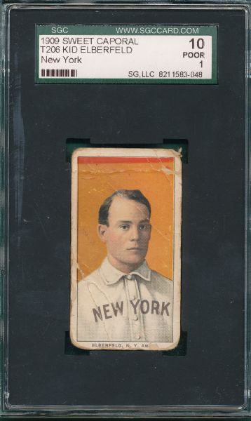 1909-1911 T206 Elberfeld, NY, Portrait (2) Card Lot *Orange Background*