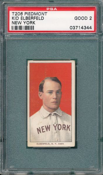 1909-1911 T206 Elberfeld, NY, Portrait (2) Card Lot *Orange Background*