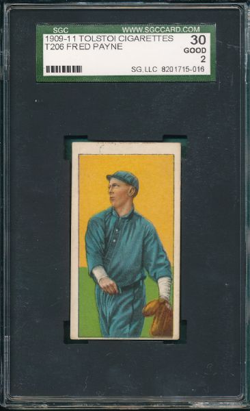 1909-1911 T206 Payne Tolstoi Cigarettes SGC 30