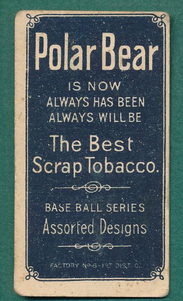 1909-1911 T206 McIntye, Bkln & Chic,  Polar Bear Tobacco 