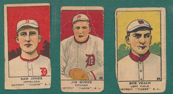 1919-21 W514 & W515-1 (5) Card Lot W/Chase SGC 