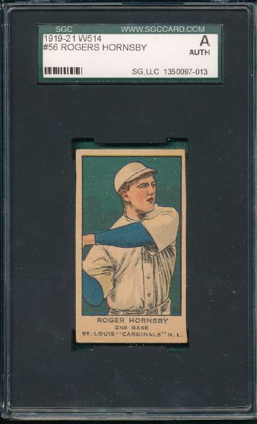 1919-21 W514 #56 Rogers Hornsby SGC A