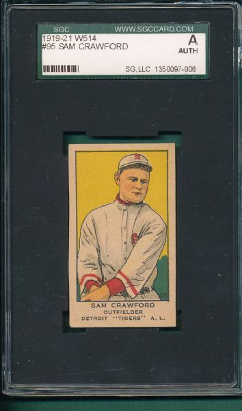 1919-21 W514 #95 Sam Crawford SGC A