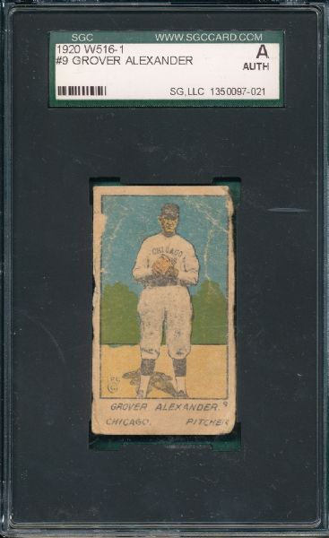 1920 W516-1 #9 Grover Alexander SGC A