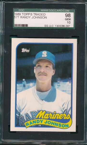 1989 Topps Traded 57T Randy Johnson SGC 98