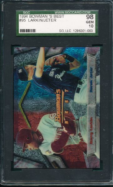 1994 Bowman Best #95 Larkin/Jeter SGC 98