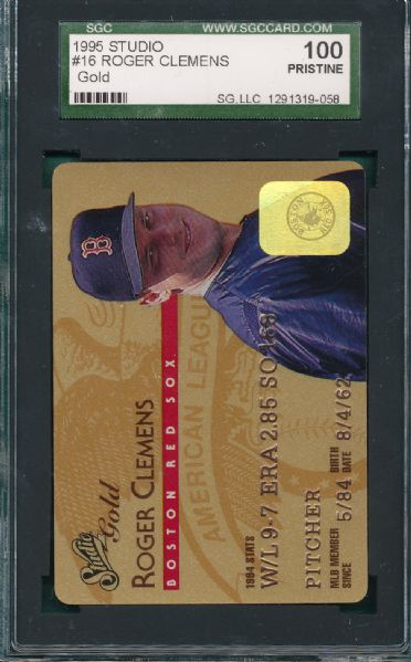 1995 Studio Gold #16 Roger Clemens SGC 100 *One of One*