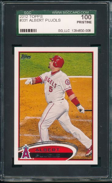 2012 Topps #331 Albert Pujols SGC 100 *One of One*