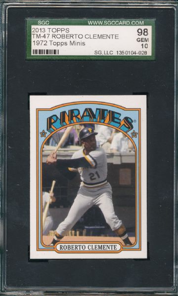 2013 Topps TM-47 Roberto Clemente, SGC 98