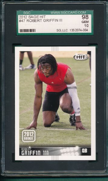 2012 Sage Hit #47 Robert Griffin III SGC 98 *Rookie*