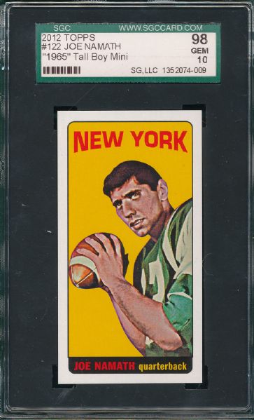 2012 Topps #122 Joe Namath SGC 98