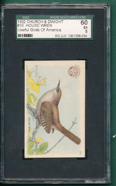 1922 Church & Dwight Useful Birds of America (2) Card Lot SGC