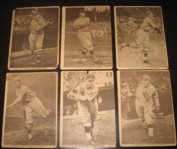 1930 W554 (7) Card Lot W/HOFers