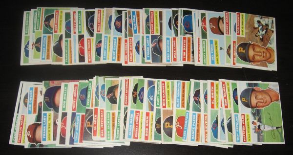 1956 Topps (62) Card Lot W/Indians Team