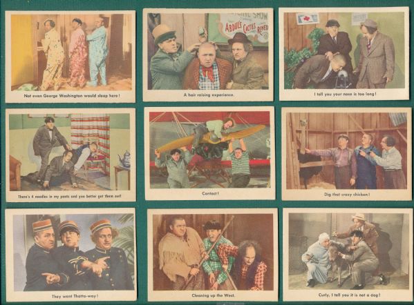 1959 Fleer 3 Stooges (10) Card Lot