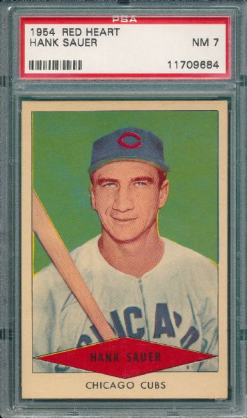 1954 Red Heart Hank Sauer PSA 7