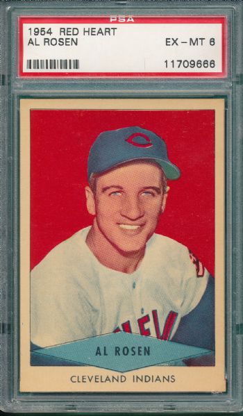 1954 Red Heart Al Rosen PSA 6