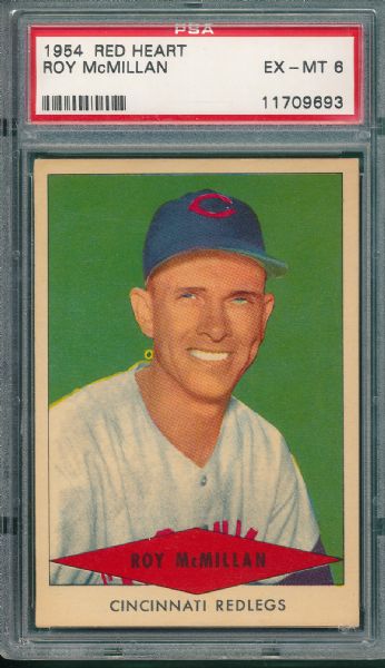 1954 Red Heart Roy McMillan PSA 6