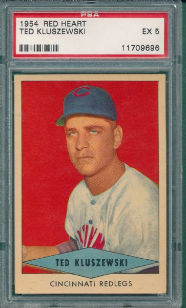 1954 Red Heart Ted Kluszewski PSA 5