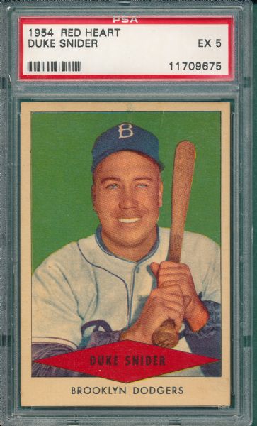 1954 Red Heart Duke Snider PSA 5