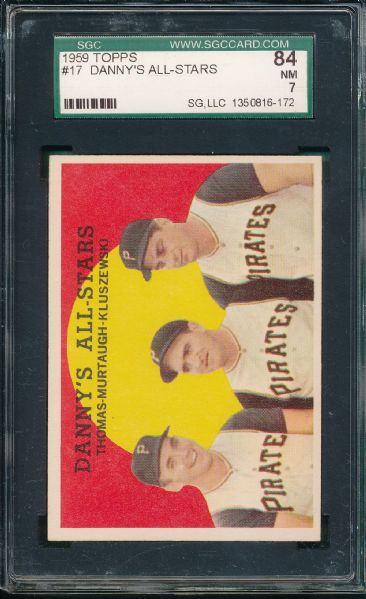 1959 Topps #17 Danny's All-Star SGC 84