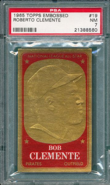 1965 Topps Embossed #19 Roberto Clemente PSA 7