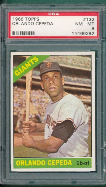 1966 Topps #132 Orlando Cepeda PSA 8