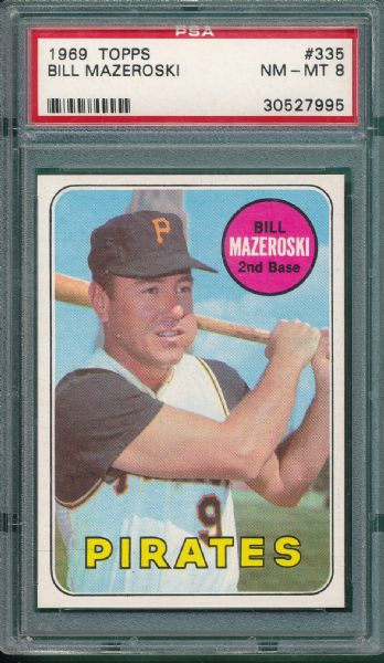 1969 Topps #335 Bill Mazeroski PSA 8