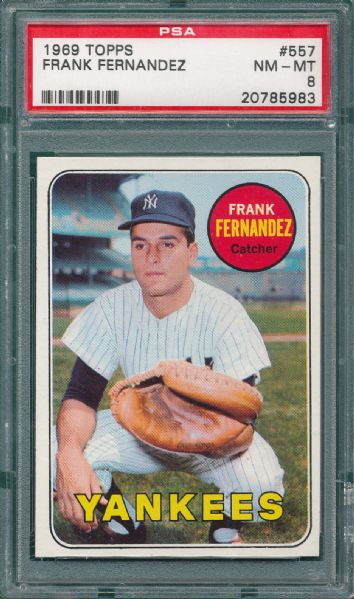 1969 Topps (2) Card Lot #402 Boswell & #557 Fernandez, PSA 8