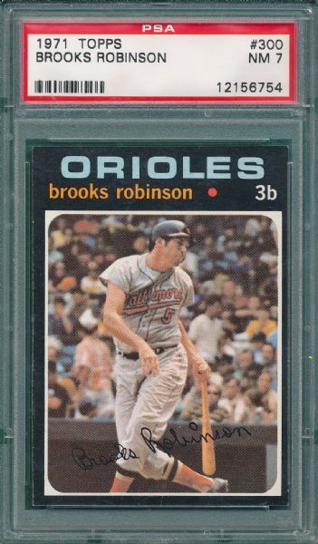 1971 Topps #300 Brooks Robinson PSA 7