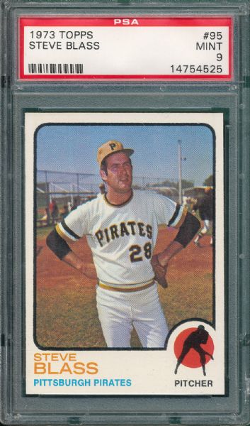 1973 Topps (2) Card Pirates Lot #95 & #225 PSA 9