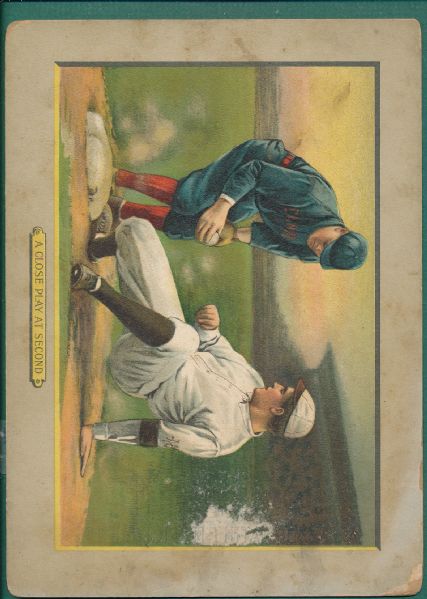 1910-11 T3 #49 A Close Play at Second Turkey Red