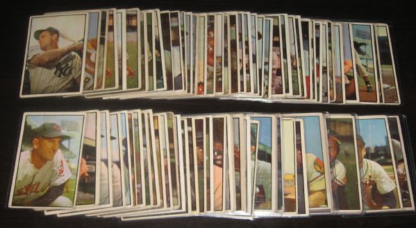 1953 Bowman Color (74) Card Lot W/Hodges & HOFers