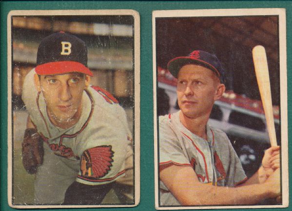 1953 Bowman Color (3) Card Lot HOFers