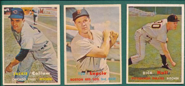 1957 Topps (74) Card Lot W/Hodges