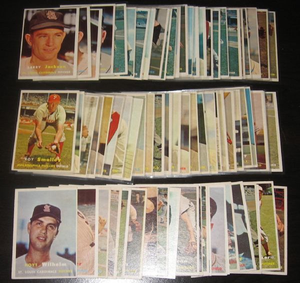 1957 Topps (74) Card Lot W/Hodges