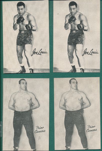 1947 Homogenized Bread Lot of (4) Boxer W/Louis & Carnera