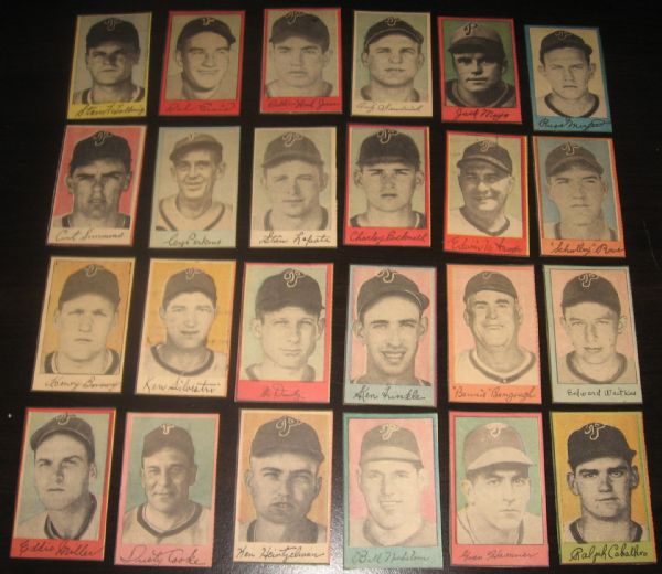 1949 Philadelphia Bulletin A's/Phillies Lot of (45)