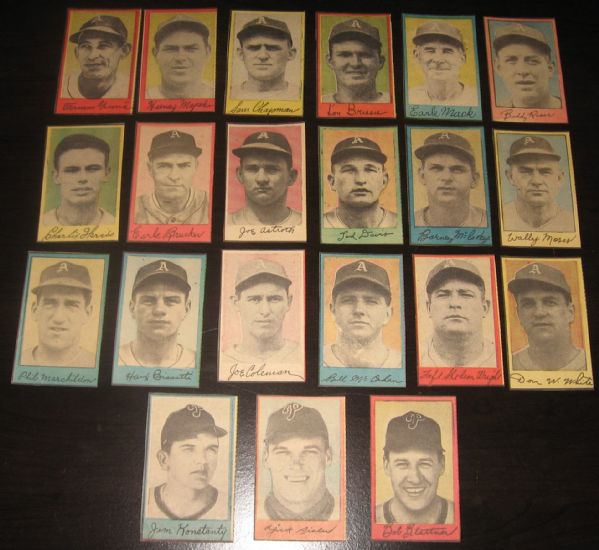 1949 Philadelphia Bulletin A's/Phillies Lot of (45)