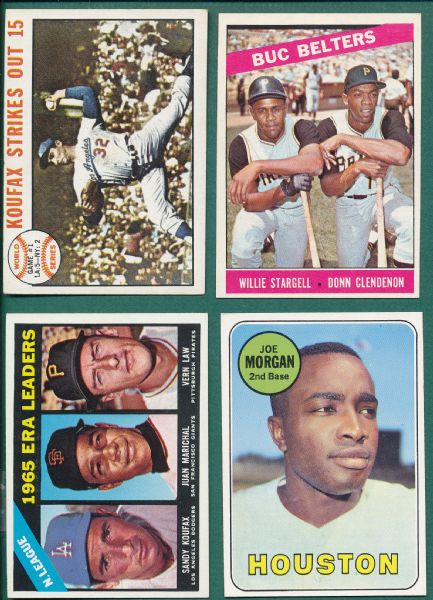 1960's Topps (57) Card Lot, Crease Free W/HOFers