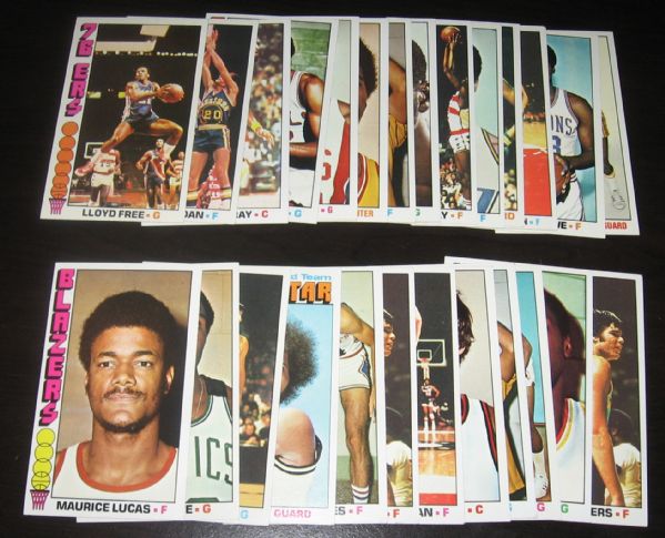 1976-77 Topps BSKT Lot of (33) W/ (3) Julius Erving