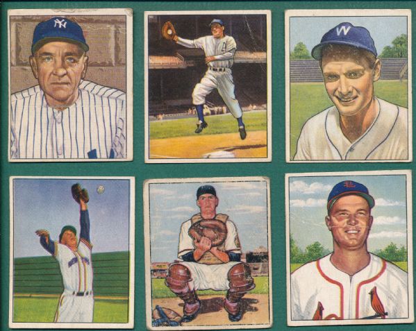 1950s Bowman (19) Card Lot W/Stengel