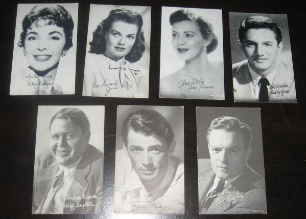 1947-66 Exhibits Actors,Actresses & Boxers (28) Card Lot