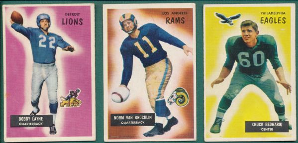 1955 Bowman FB (51) Card Lot W/Groza