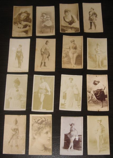 1884 N254 Actresses Lot of (17) Sweet Caporal Cigarettes W/Fox