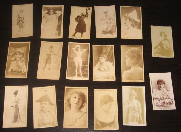 1884 N254 Actresses Lot of (18) Sweet Caporal Cigarettes W/Bajadere