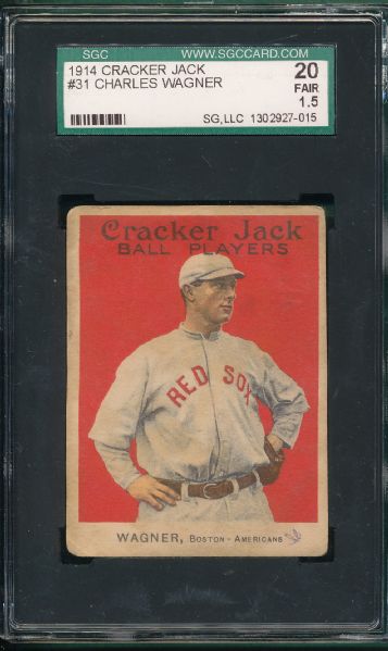 1914 Cracker Jack #31 Charles Wagner SGC 20