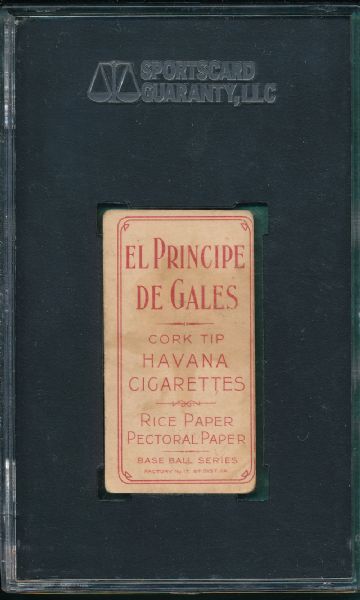 1909-1911 T206 Maddox, El Principe De Gales Cigarettes SGC 40