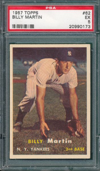 1957 Topps #62 Billy Martin PSA 5